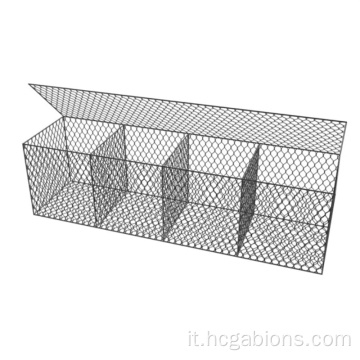 Gabion galvanizzato a maglie in filo di ferro
